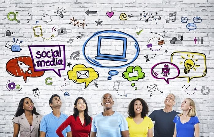 people making a marketing plan with social media