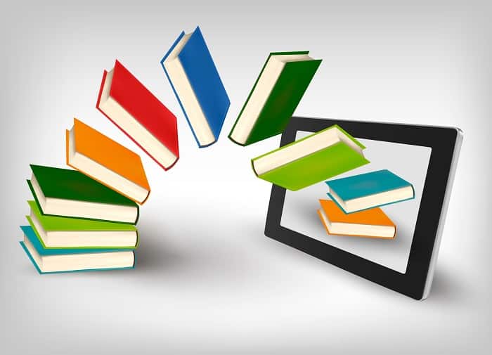 books with tablet