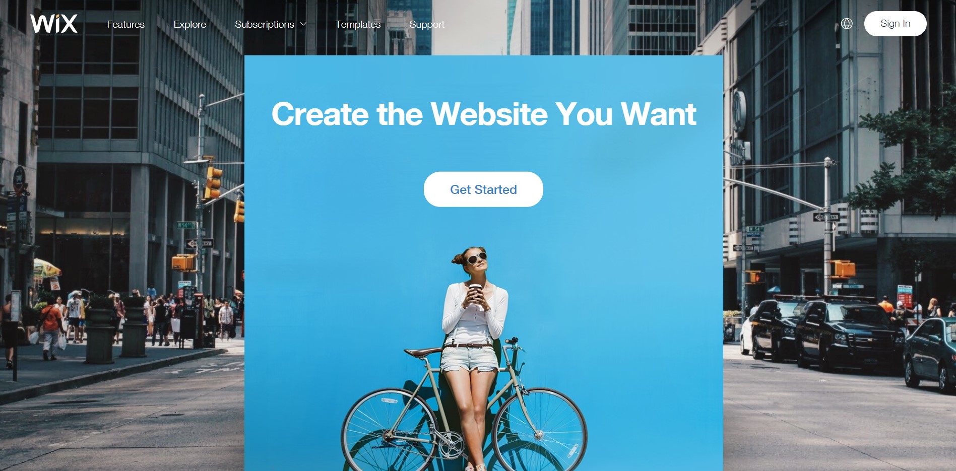 marketing plan- homepage of wix