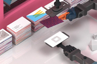 Machine printing business card